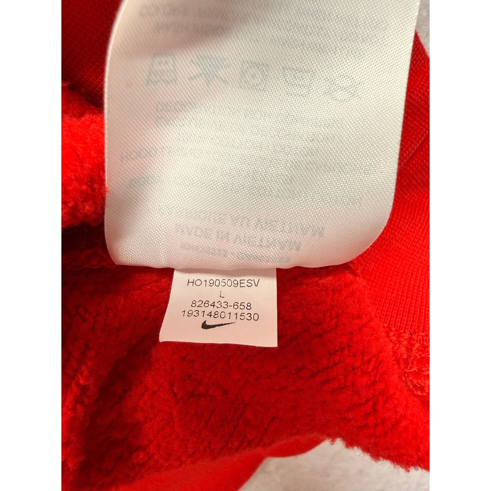 Nike Sportswear Club Fleece Pullover Hoodie Men's Size Large Red 826433-658 - Picture 8 of 8